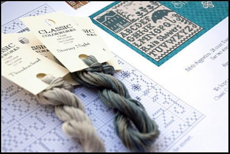 STORMY NIGHT Classic Colorworks hand-dyed embroidery floss cross stitch floss at thecottageneedle.com image 2
