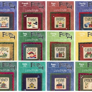 Pick One LIZZIE KATE Christmas Blessings Hope F48 Charity F49 Joy F50 Song F51 Giving F52 Flip It series Includes Charm cross stitch pattern