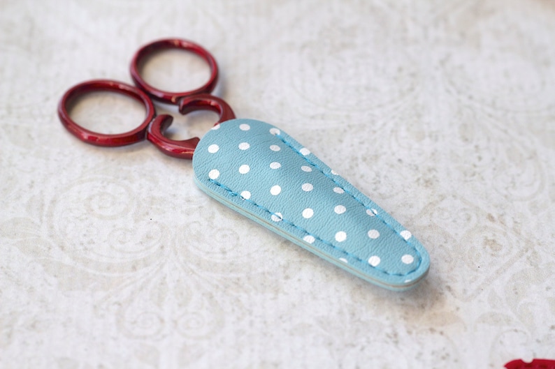 Pick One Polka Dot Scissor Sheath Case Holder Protector 5 Colors 2 Sizes Available Inazuma Japan cisaux de broderie image 3