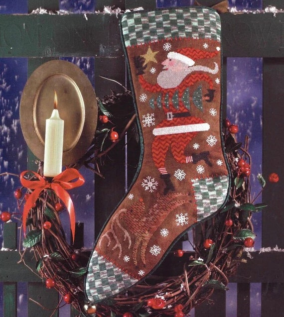 BIRDS OF A FEATHER Wishing Upon A Star Christmas Stocking Counted