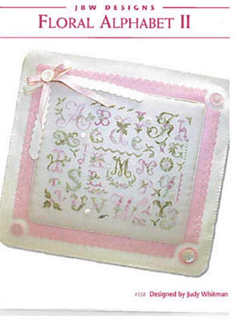 JBW DESIGNS Floral Alphabet 2 counted cross stitch patterns at | Etsy