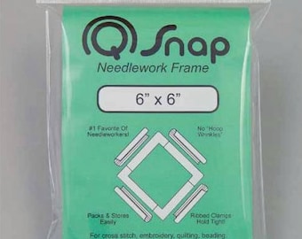 Q-Snap 6" x 6" Stitching frame at thecottageneedle.com counted cross stitch hardanger hand embroidery needlework hoop