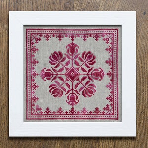 PDF DOWNLOAD Biedermeier Bouquet digital counted cross stitch patterns by Modern Folk at thecottageneedle.com monochromatic Nordic