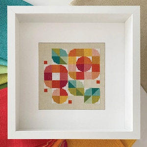 ROBIN PICKENS Mod Bloom Box counted cross stitch patterns at cottageneedle.com