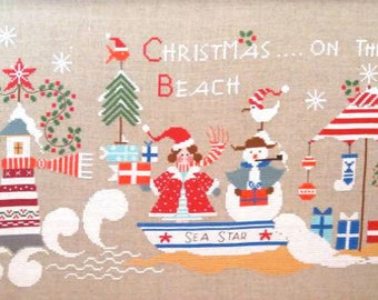 PDF DOWNLOAD Christmas on the Beach digital counted cross stitch patterns by Cuore e Batticuore at thecottageneedle.com