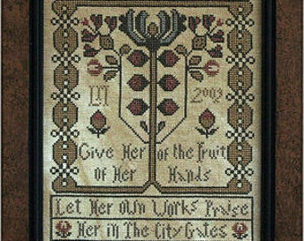 LA-D-DA Give Her counted cross stitch patterns at thecottageneedle.com