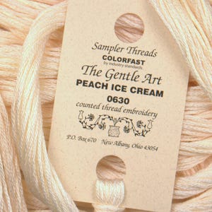 PEACH ICE CREAM 0630 Gentle Art hand-dyed embroidery floss cross stitch thread at cottageneedle.com