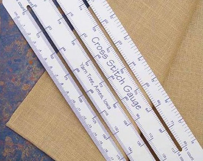 Cross Stitch Gauge 810 Ruler 11 14 16 18 22 25 26 28 30 32 36 40 Ct. at ...