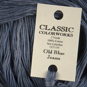 OLD BLUE JEANS Classic Colorworks hand-dyed embroidery floss cross stitch thread at cottageneedle.com