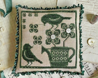 LUMINOUS FIBER ARTS Gathering Clover counted cross stitch patterns at thecottageneedle.com