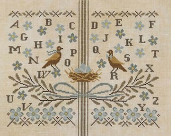 New! ARTFUL OFFERINGS Flower Garden Sampler counted cross stitch patterns at thecottageneedle.com