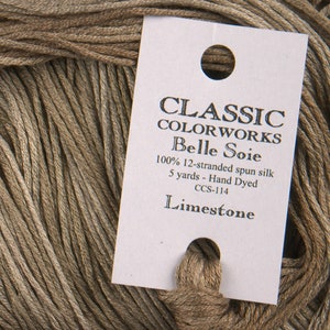 LIMESTONE Belle Soie Silk Classic Colorworks hand-dyed embroidery floss cross stitch thread at thecottageneedle.com image 1