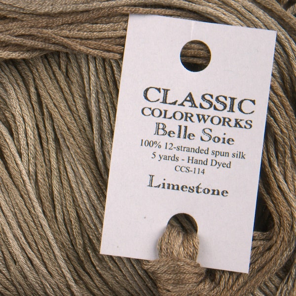 LIMESTONE Belle Soie Silk Classic Colorworks hand-dyed embroidery floss cross stitch thread at thecottageneedle.com