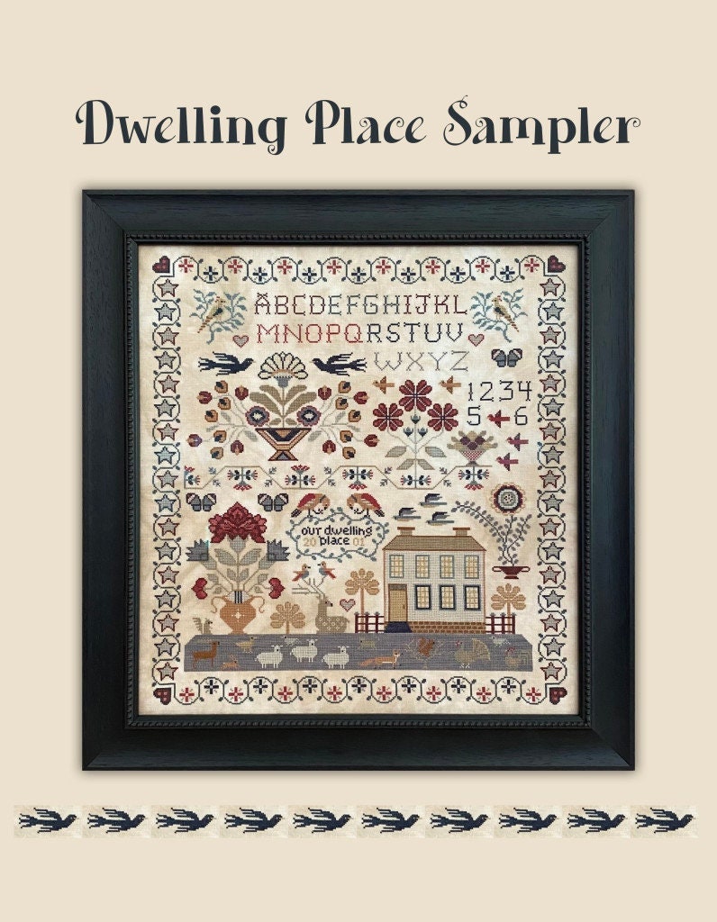 TERESA KOGUT Dwelling Place getelde kruissteekpatronen op cottageneedle.com