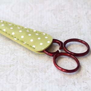 Pick One Polka Dot Scissor Sheath Case Holder Protector 5 Colors 2 Sizes Available Inazuma Japan cisaux de broderie image 4