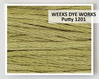 PUTTY 1201 Weeks Dye Works WDW hand-dyed embroidery floss cross stitch thread at thecottageneedle.com