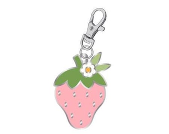 RILEY BLAKE Strawberry Charm Scissor Fob Zipper Pull at cottageneedle.com Lori Holt Cookbook