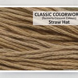STRAW HAT Classic Colorworks hand-dyed embroidery floss cross stitch thread at cottageneedle.com