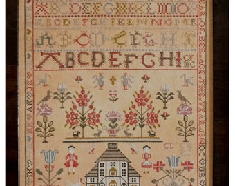 NEW! LA D DA Mary Collier 1814 counted cross stitch patterns at thecottageneedle.com 2024 Nashville Needlework Market