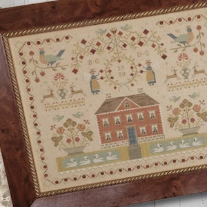Pre-order! New! WITH THY NEEDLE Manor at Swan Lake counted cross stitch patterns at cottageneedle.com