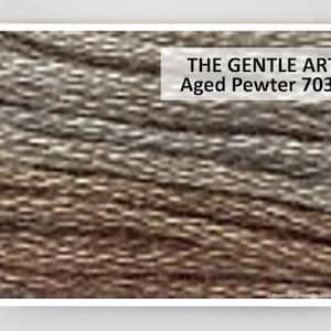 AGED PEWTER 7032 Gentle Art GAST hand-dyed embroidery floss cross stitch thread at cottageneedle.com
