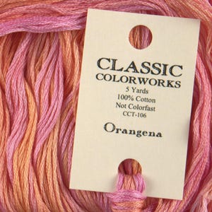ORANGENA Classic Colorworks 6-strand embroidery floss hand-dyed overdyed thread cross stitch at cottageneedle.com