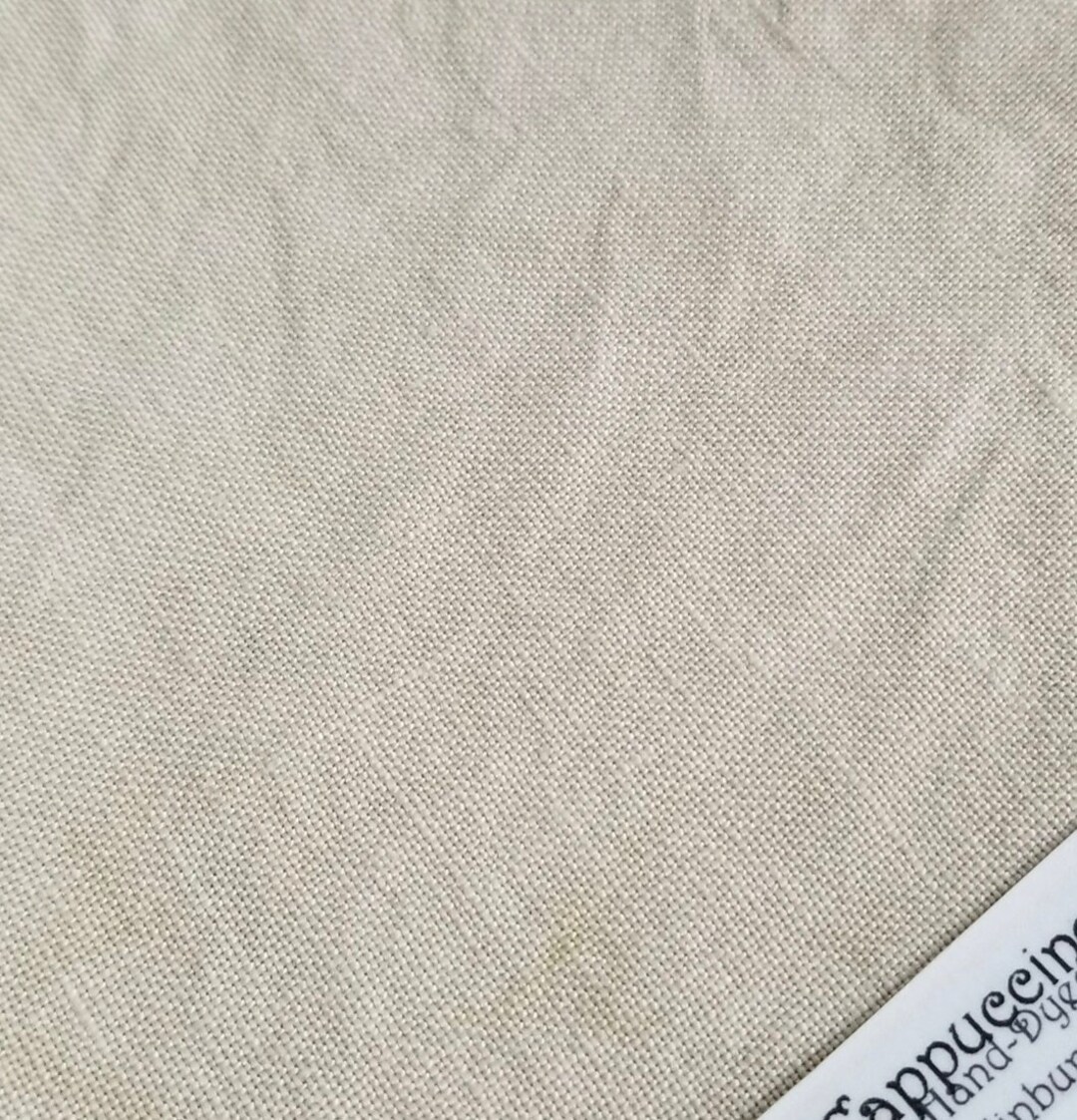 CAPPUCCINO 36 Ct. Linen Handdyed Counted Cross Stitch Fabric Fiber on