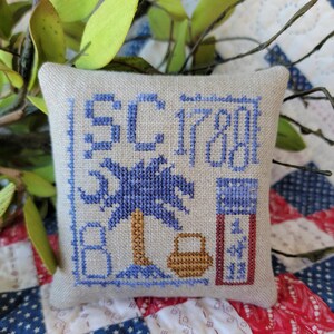 THREAD MILK South Carolina SC #16 Statehood Splendor Series counted cross stitch patterns at cottageneedle.com