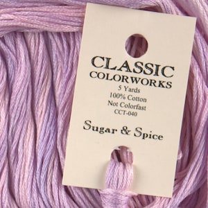 SUGAR & SPICE Classic Colorworks 6-strand embroidery floss hand-dyed overdyed thread cross stitch at cottageneedle.com