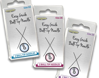 Easy Guide Ball-Tip Needle™ 3 Sizes available 24 26 or 28 Cross Stitch cottageneedle.com Dot Needlepoint ballpoint