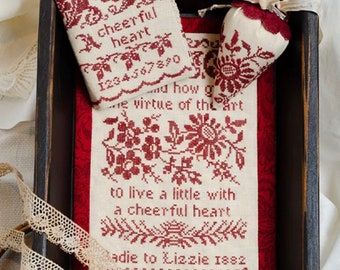 New! ERICA MICHAELS Cheerful Heart counted cross stitch patterns at thecottageneedle.com