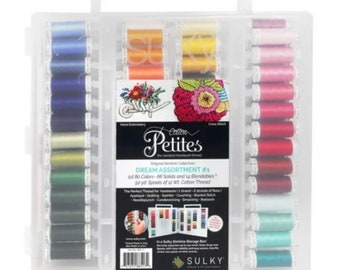 SULKY COTTON PETITES Dream Collection #1 Set of 80 12 wt. 50-yards cross stitch hand embroidery applique Sashiko