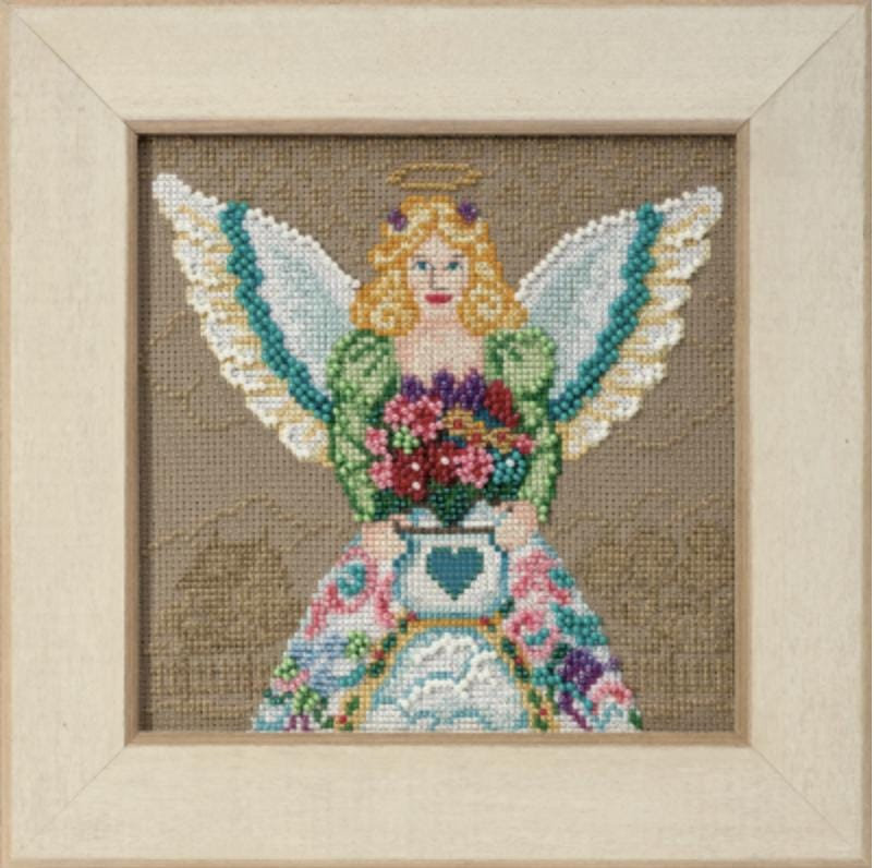 Large Spring Angels SPRING ANGEL KIT by Jim Shore Mill Hill Includes Fabric Threads Beads ...
