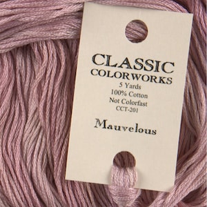 MAUVELOUS Classic Colorworks 6-strand embroidery floss hand-dyed overdyed thread cross stitch at cottageneedle.com