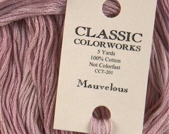 MAUVELOUS Classic Colorworks 6-strand embroidery floss hand-dyed overdyed thread cross stitch at cottageneedle.com