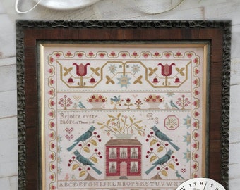WITH THY NEEDLE Rejoice Evermore counted cross stitch patterns at thecottageneedle.com