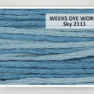 Hilo de bordar para punto de cruz SKY 2111 Weeks Dye Works WDW teñido a mano en cottageneedle.com