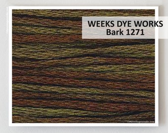 BARK 1271 Weeks Dye Works WDW hand-dyed embroidery floss cross stitch thread at thecottageneedle.com