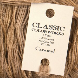 CARAMEL hand-dyed embroidery floss from Classic Colorworks at cottageneedle.com cross stitch thread