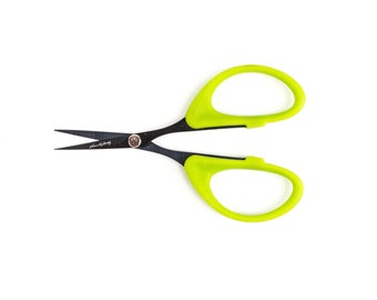 KAREN KAY BUCKLEY Small 4" Softgrip Micro-Serrated Edge Perfect Scissors 2-pc. Set at thecottageneedle.com counted cross stitch tool