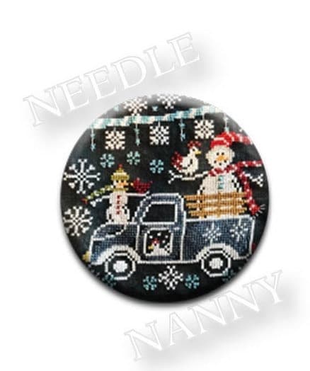 RETIRED ZAPPY DOTS Frosty Ride Magnetic Needle Minder Pin at  Thecottageneedle.com Flair Hands on Design Winter Wonderland Farm Needle  Nanny 