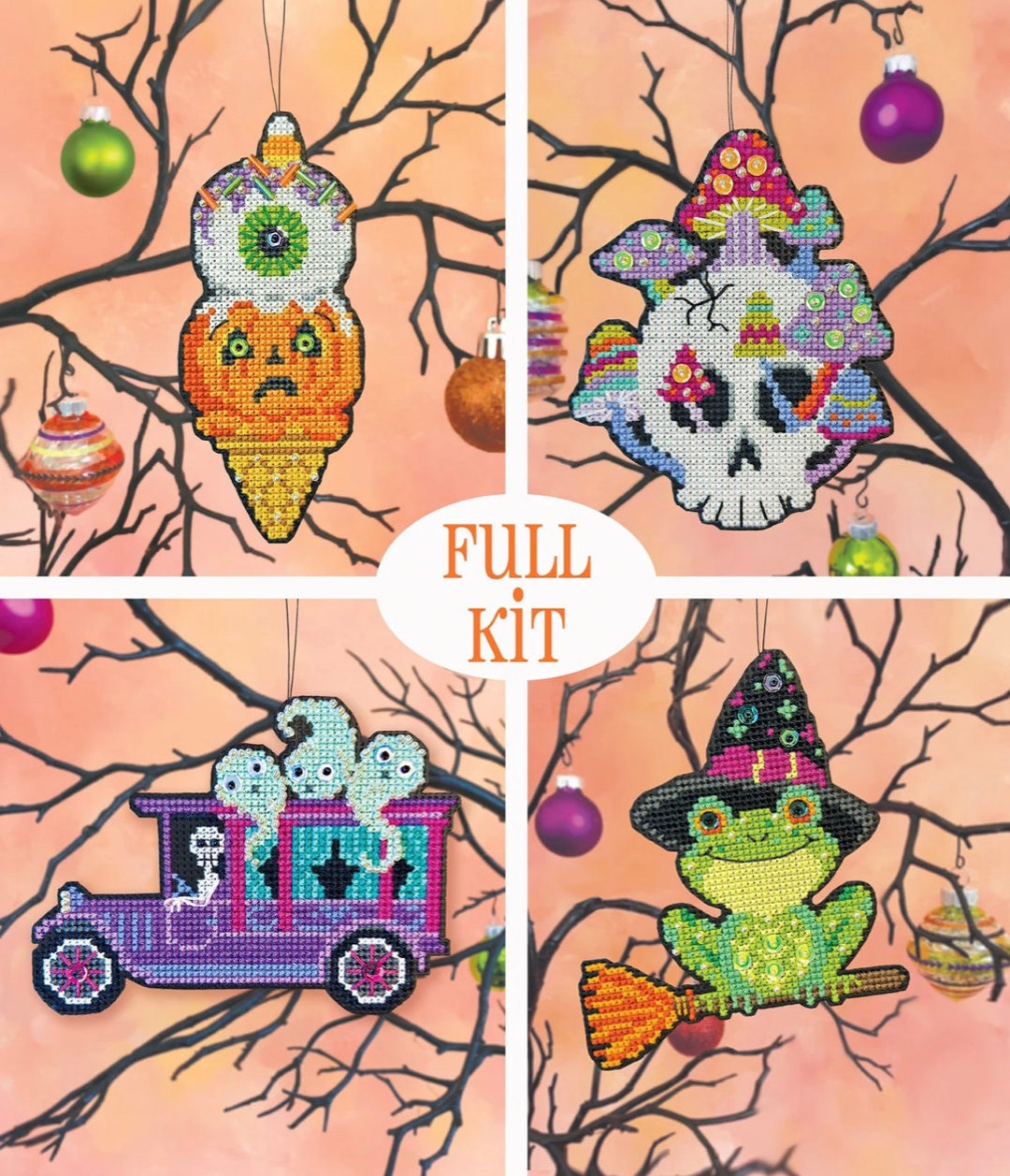 SATSUMA STREET 2022 Halloween Ornament Kits Eye Scream Fun Guy Etsy