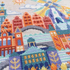 SATSUMA STREET Pretty Little Amsterdam counted cross stitch patterns at thecottageneedle.com image 3