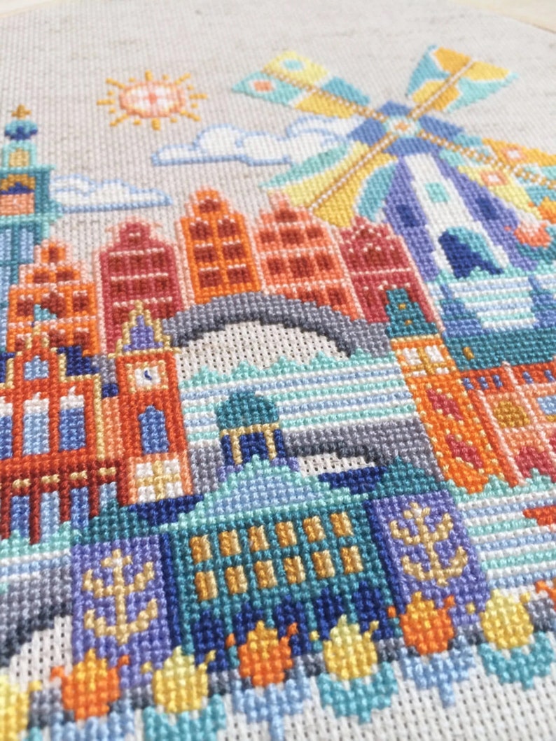 SATSUMA STREET Pretty Little Amsterdam counted cross stitch patterns at thecottageneedle.com image 3