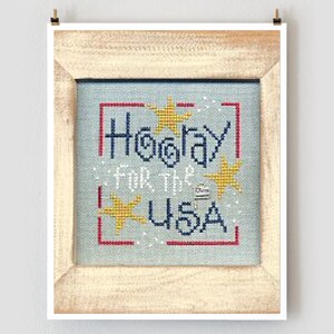 LIZZIE KATE Hooray for the USA #S54 Snippet series counted cross stitch patterns at cottageneedle.com patriotic 4th of July