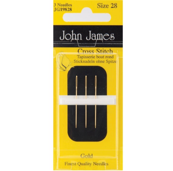 John James Size 26 Gold Cross Stitch Needles(3)