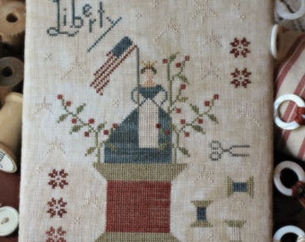 WITH THY NEEDLE Grand Olde Flag counted cross stitch patterns at thecottageneedle.com 4th of July Independence Day UsA Liberty