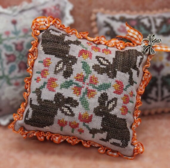 Ink Circles Rabbit Rabbit April Counted Cross Stitch Pattern Etsy