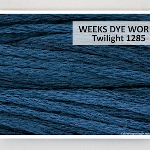TWILIGHT 1285 Weeks Dye Works WDW - Hilo de bordar teñido a mano para punto de cruz en cottageneedle.com