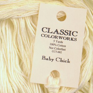 BABY CHICK Classic Colorworks 6-strand embroidery floss hand-dyed overdyed thread cross stitch at cottageneedle.com